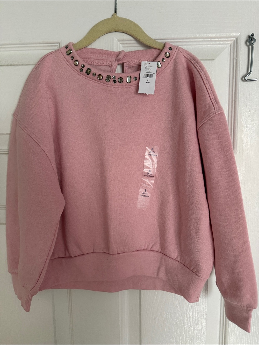 GAP Pink Jeweled Crewneck Sweatshirt